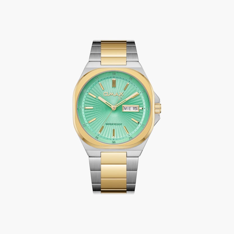 OMAX Two-Tone Stainless Steel Men's Watch - Image 1